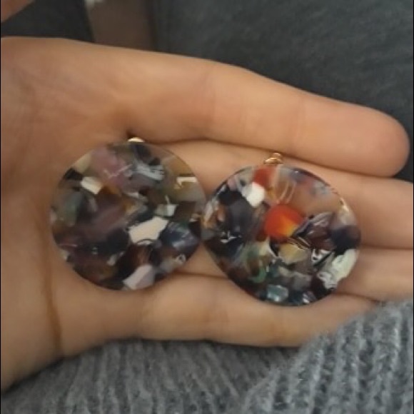 🆑 Multicolor Round Post Earrings - Picture 6 of 6